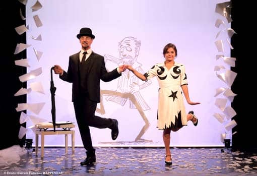 Anaïs Yazit et Elliot Jenicot, dans le spectacle "Je m'appelle Erik Satie…" au Théâtre de la Contrescarpe