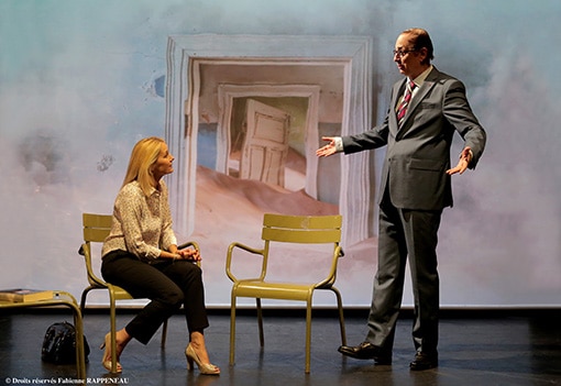Chirac - Théâtre de la Marc Chouppart et Fabienne Galloux-Meurisse dans le spectacle Chirac - Fabienne Galloux et Marc Chouppart