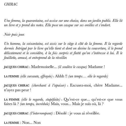 page de texte du livre chirac de dominique gosset et géraud bénech